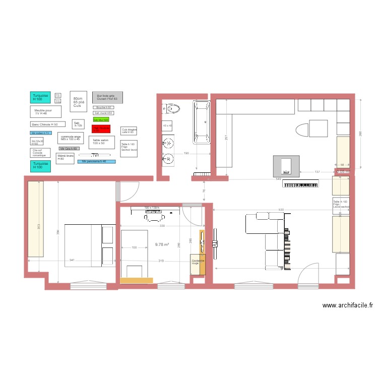 Malakoff coin cuisine Sof. Plan de 0 pièce et 0 m2