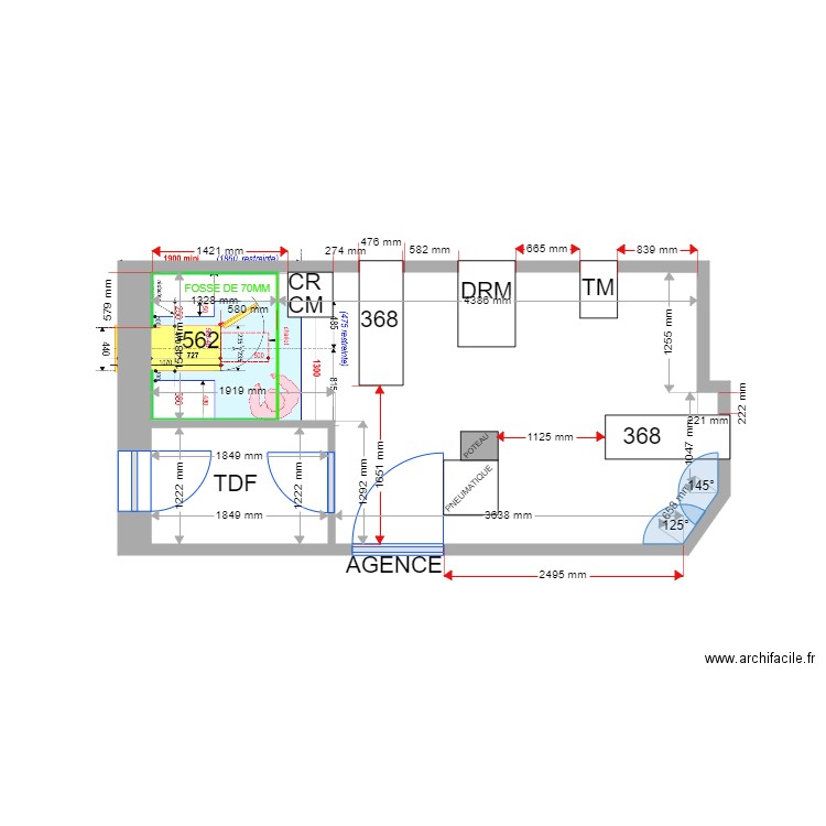plan de masse EXISTANT CORDERIE 562. Plan de 0 pièce et 0 m2