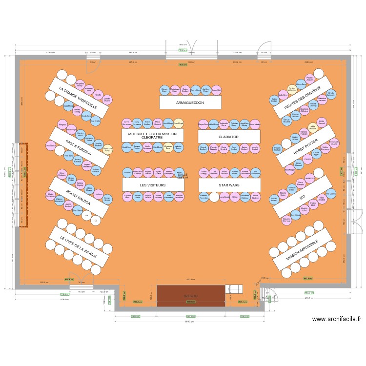 salle mariage. Plan de 0 pièce et 0 m2