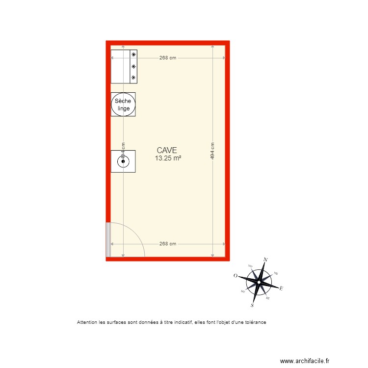 BI1731 CAVE COTE REZ DE CHAUSSEE. Plan de 0 pièce et 0 m2