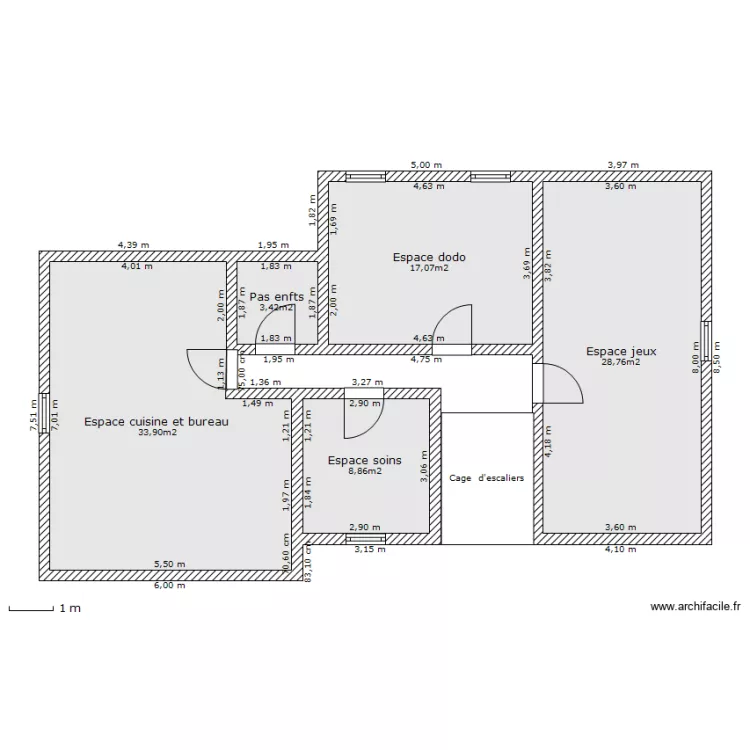 Plan étage 1. Plan de Plan étage 1. Plan de