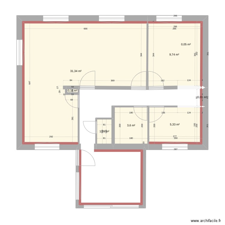 Plan pour Michel. Plan de 8 pièces et 51 m2