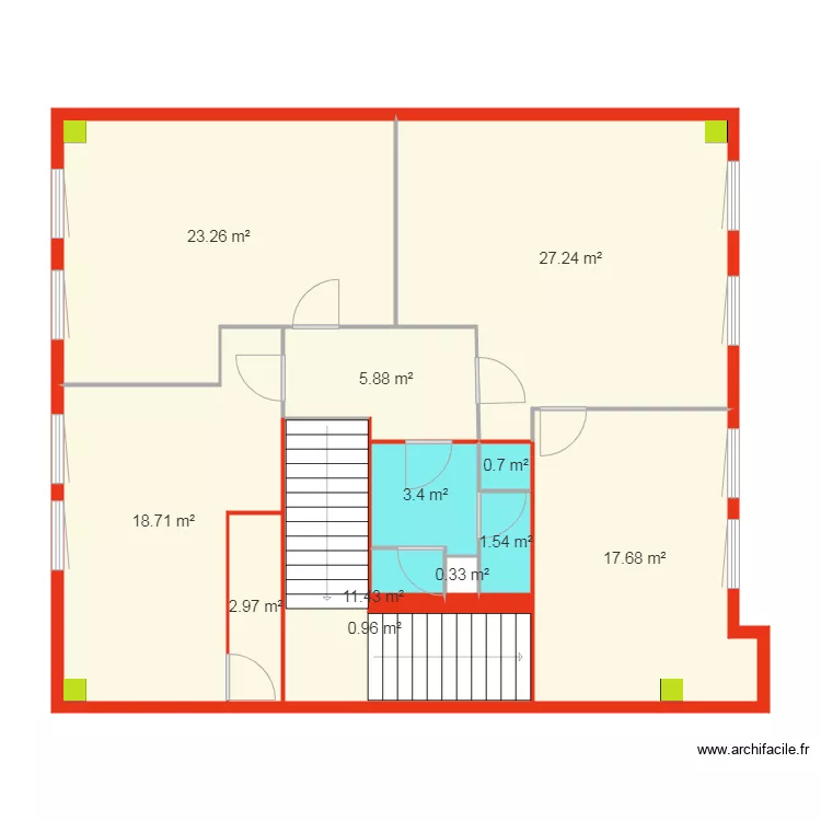 Acti club Bat A Existant. Plan de 