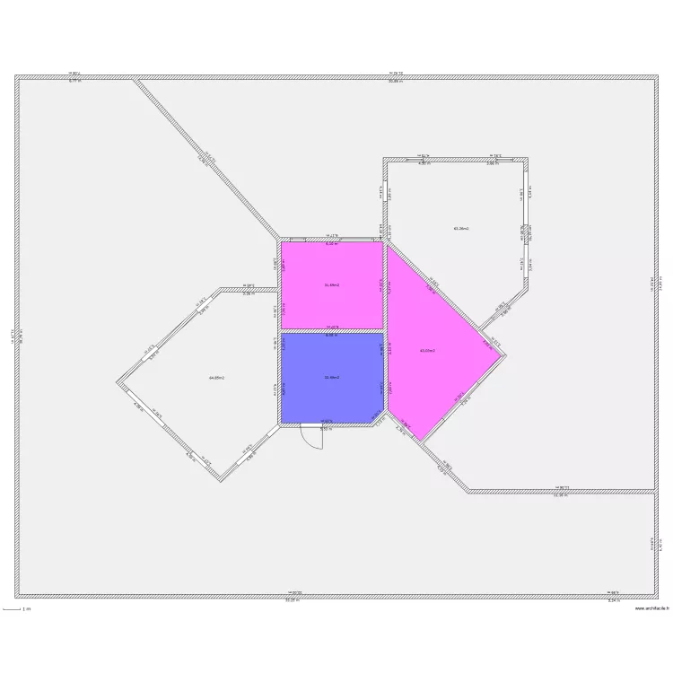 pavillons intérieur. Plan de pavillons intérieur. Plan de