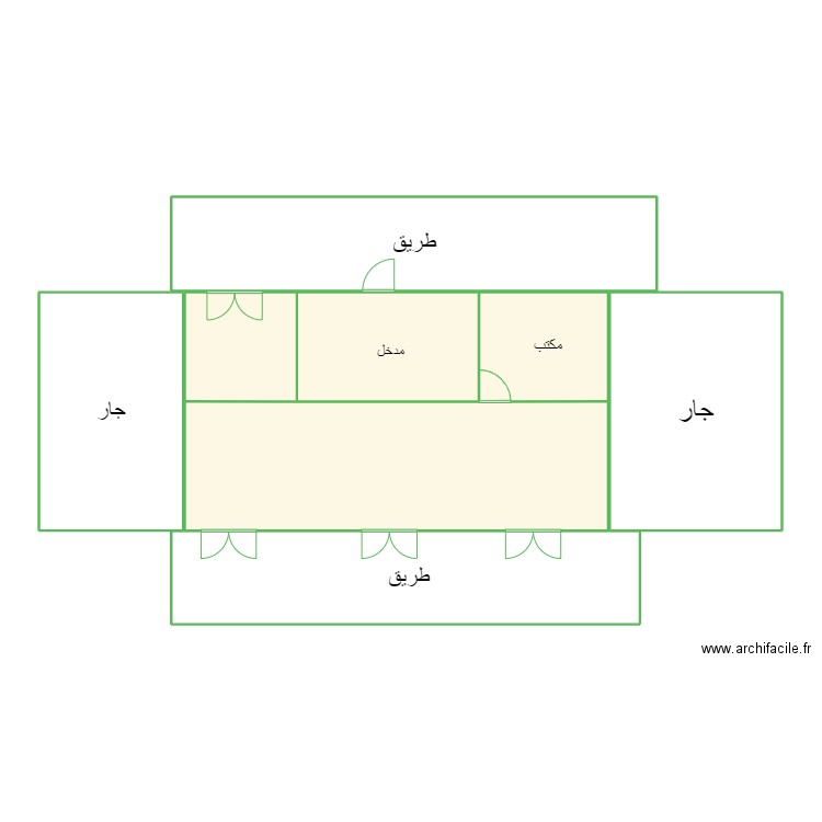 مهداوي الهاشمي. Plan de 8 pièces et 170 m2