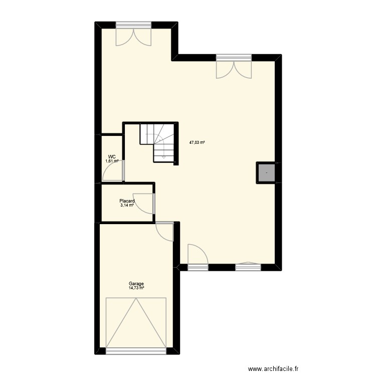 MOREL roquefeuille T4. Plan de 17 pièces et 128 m2