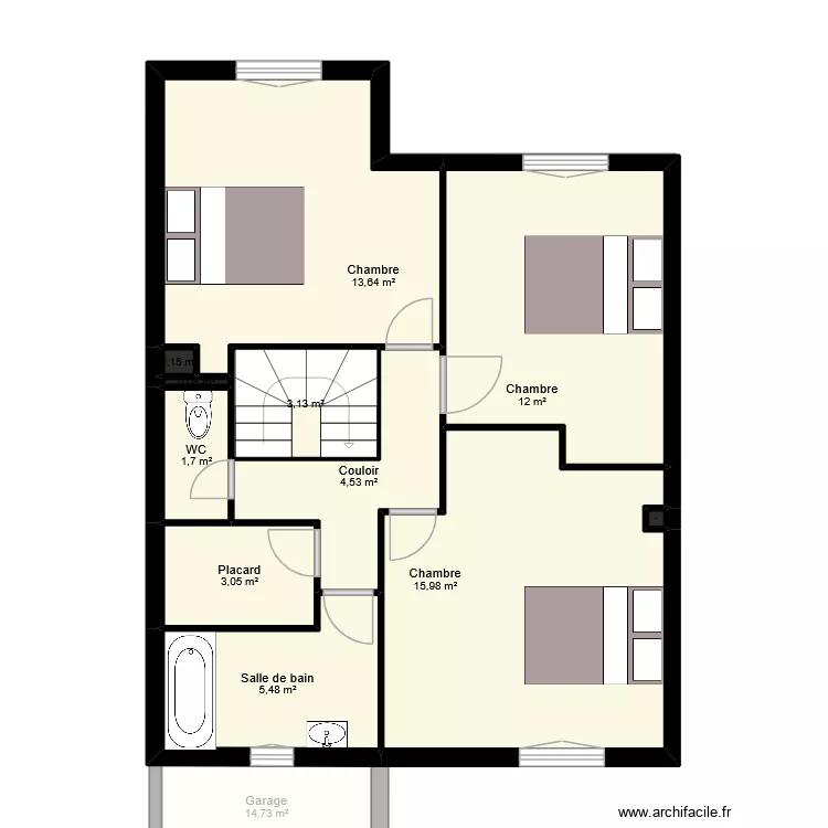 MOREL roquefeuille T4. Plan de 