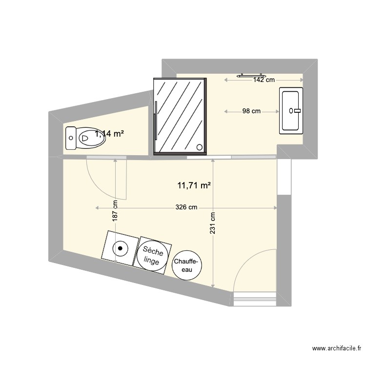 annexe_V2. Plan de 2 pièces et 13 m2