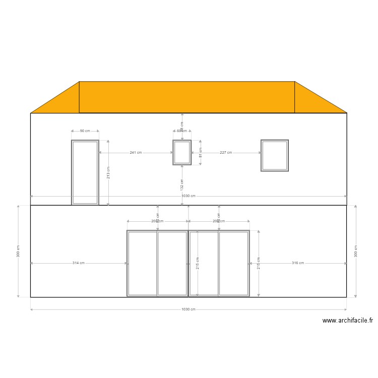 FACFADE SUD ok. Plan de 0 pièce et 0 m2