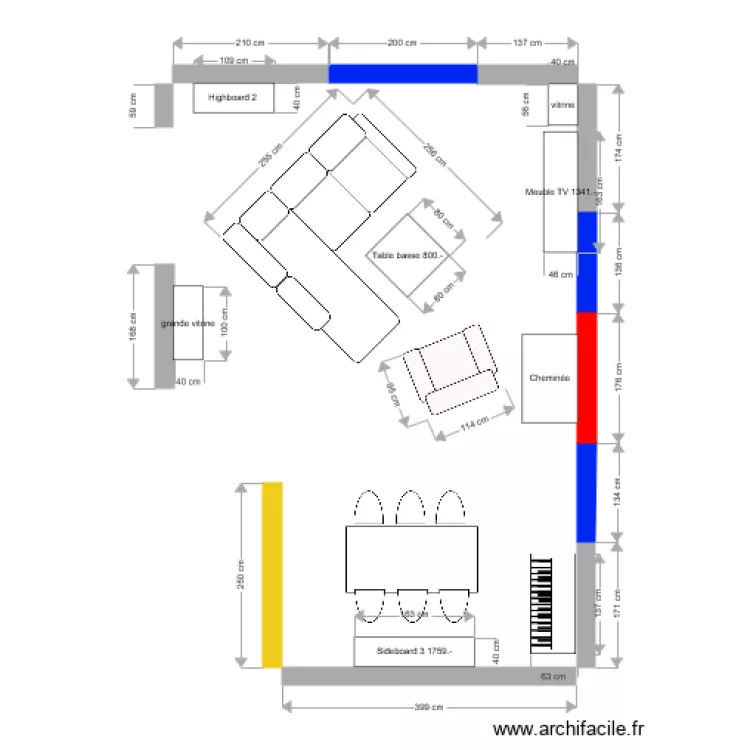 Salon 3. Plan de 