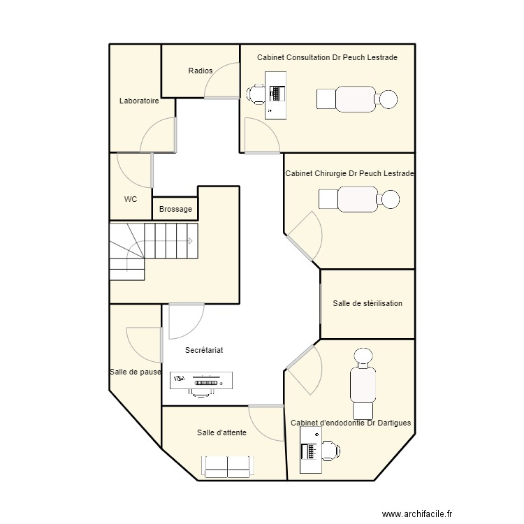 Dr Peuch Lestrade. Plan de 0 pièce et 0 m2