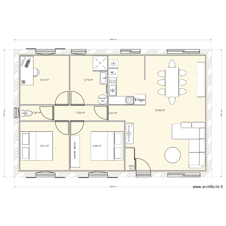 residence principale meublé 2 80m2. Plan de 0 pièce et 0 m2