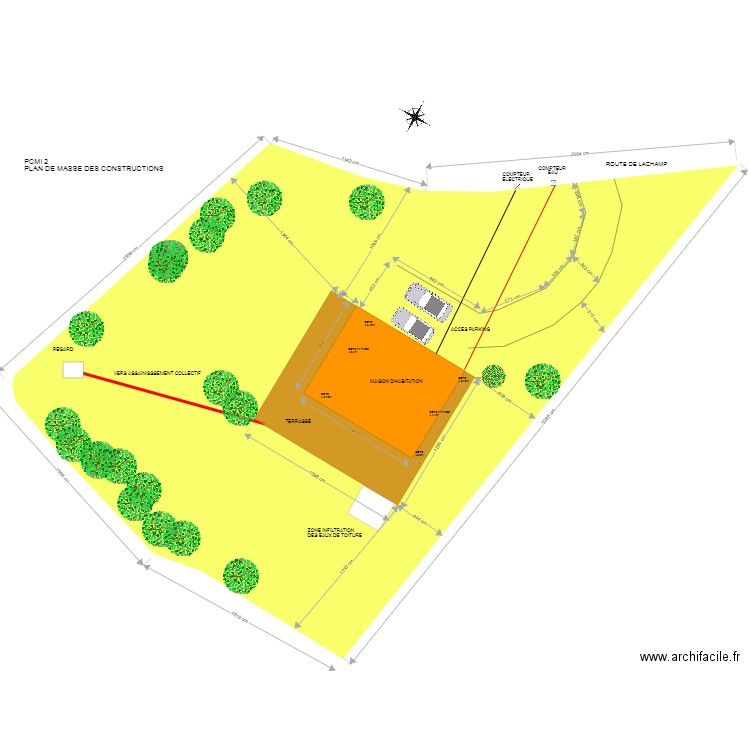 PCMI 2 PLAN DE MASSE DU PROJET. Plan de 0 pièce et 0 m2