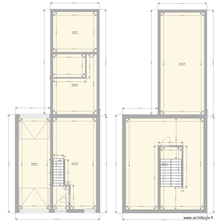 REZ SITUATION EXISTANT modification 2. Plan de 0 pièce et 0 m2