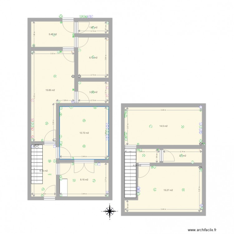 maison. Plan de 0 pièce et 0 m2