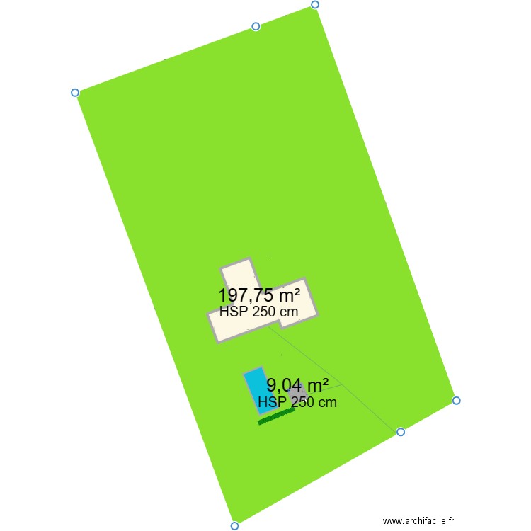 PROJET PISCINE CADASTRE. Plan de 2 pièces et 207 m2