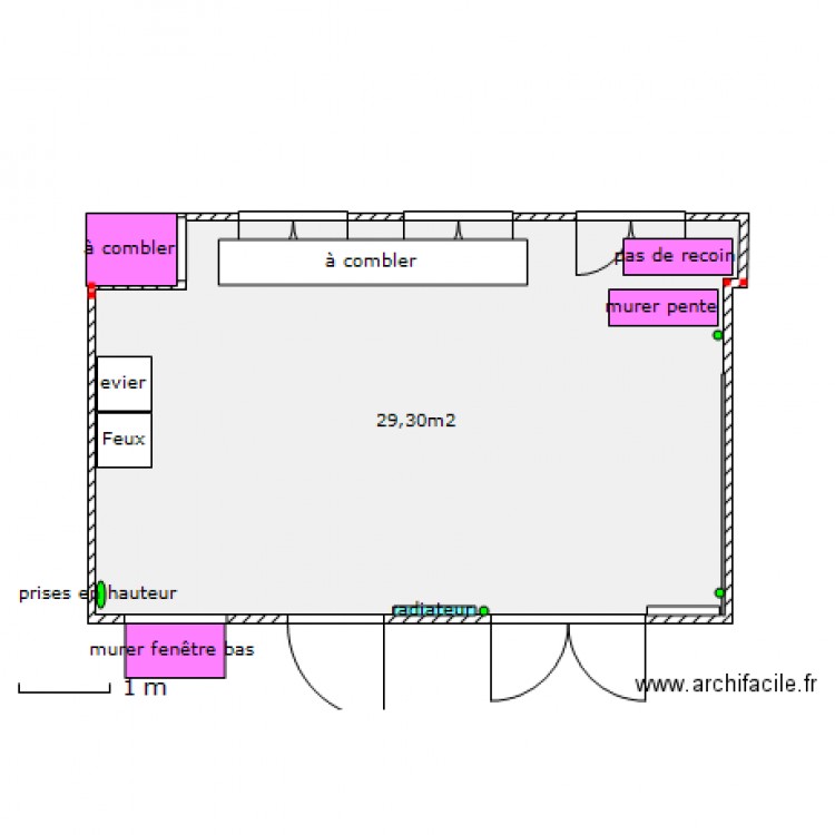 VERANDA vide. Plan de 0 pièce et 0 m2