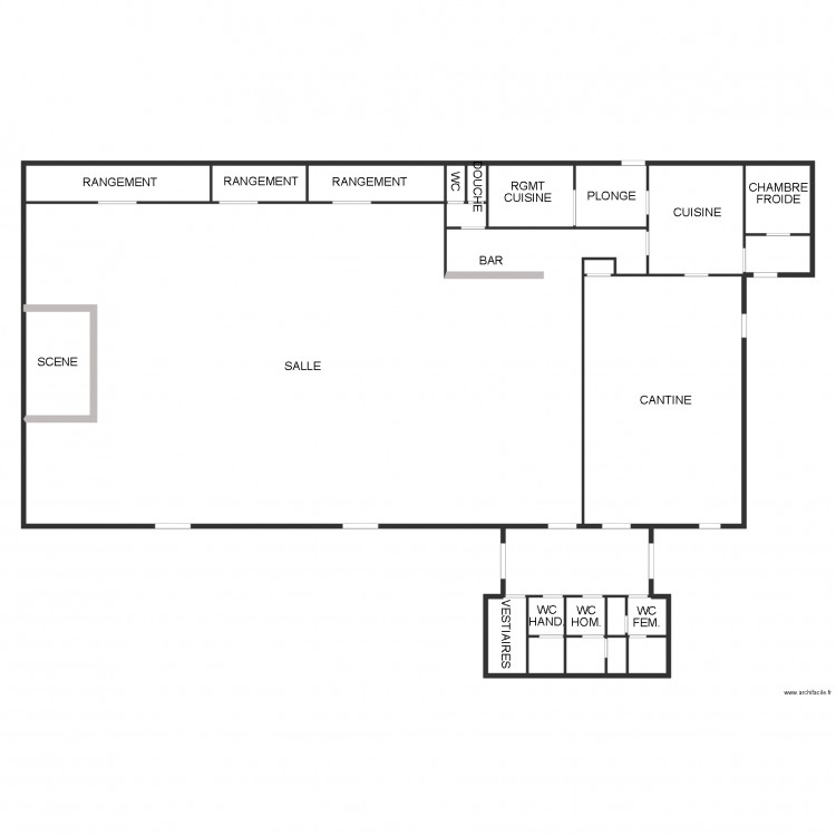 SALLE MESNIL CLINCHAMPS. Plan de 0 pièce et 0 m2