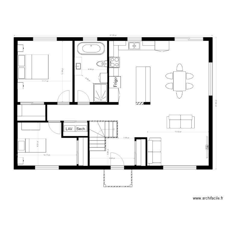 Perreault RDC et garage ss. Plan de 0 pièce et 0 m2