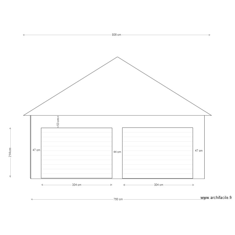 facade sud1 garage. Plan de 0 pièce et 0 m2