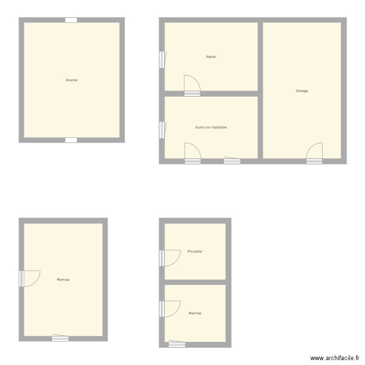 Croquis DRAZIC Dépendances. Plan de 7 pièces et 123 m2