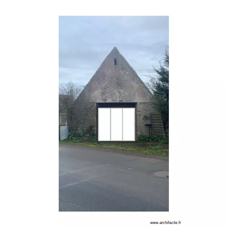 pignon existant. Plan de 