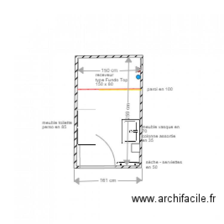 SDB SP. Plan de 0 pièce et 0 m2