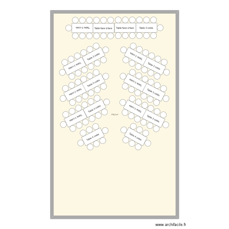 Plan de table 1. Plan de 0 pièce et 0 m2