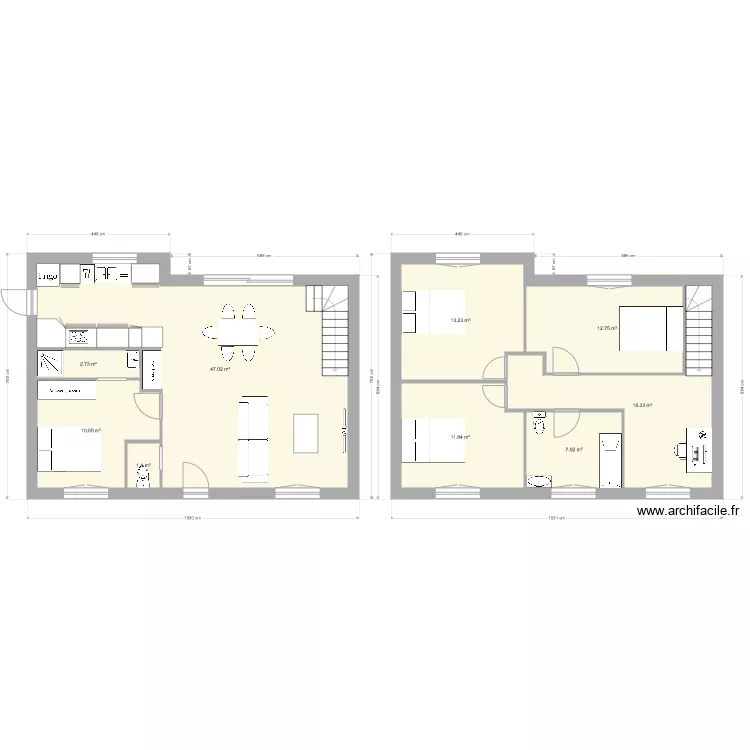 plan construction. Plan de 