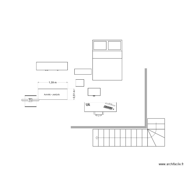 Chambre Antoine. Plan de 0 pièce et 0 m2