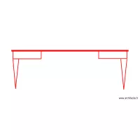 bureau Lawrence 1 tiroir 