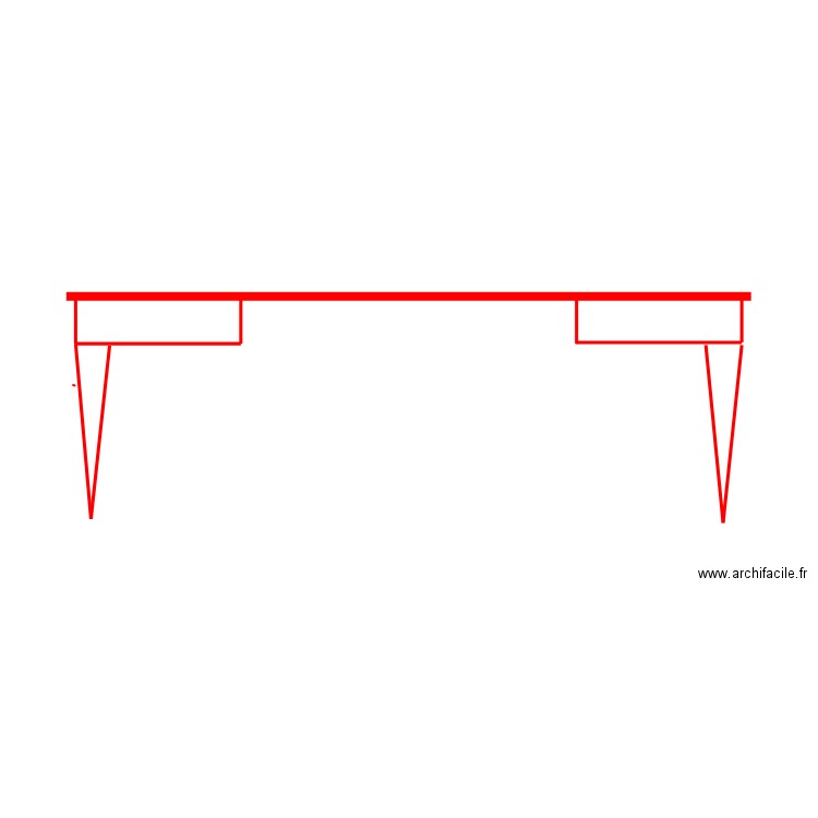 bureau Lawrence 1 tiroir . Plan de 0 pièce et 0 m2