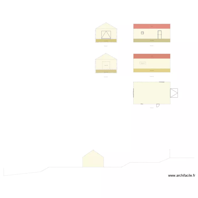 plan en coupe. Plan de 