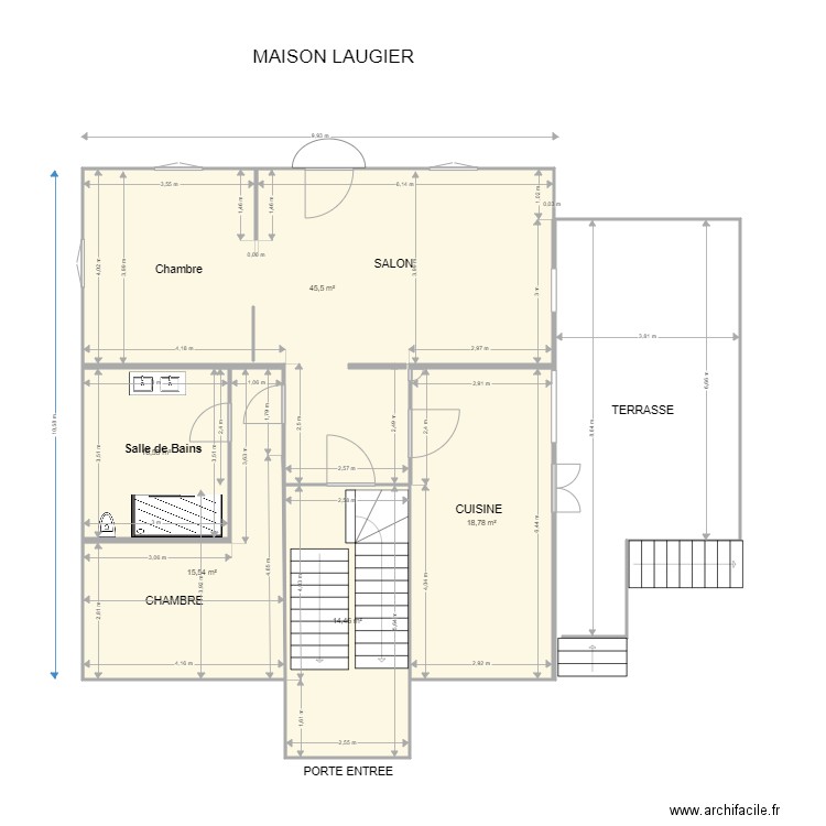 APPART 1er etage. Plan de 0 pièce et 0 m2