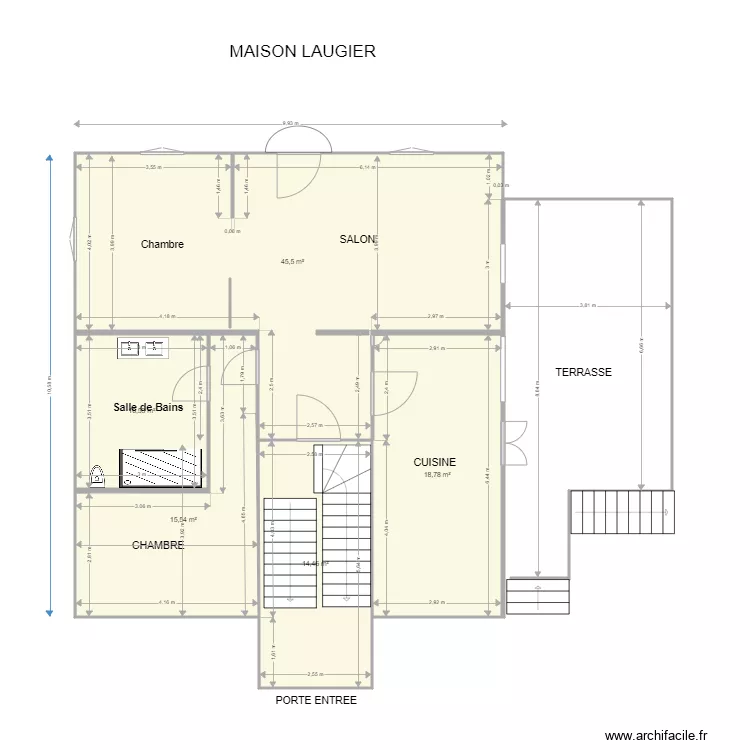 APPART 1er etage. Plan de 