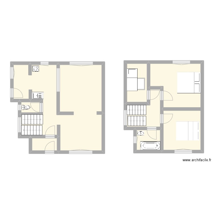 29 albert. Plan de 7 pièces et 86 m2