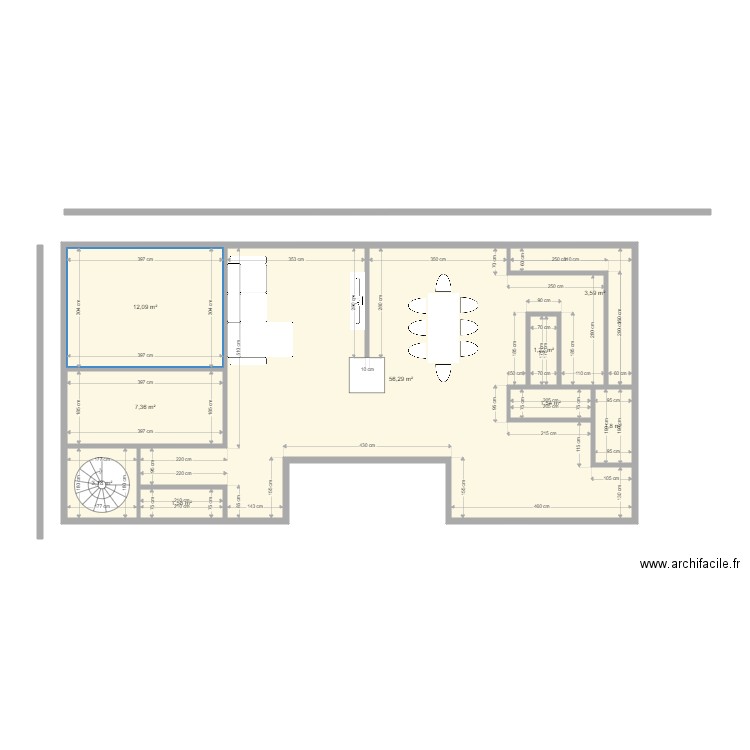 PLAN MAISON 1. Plan de 21 pièces et 176 m2