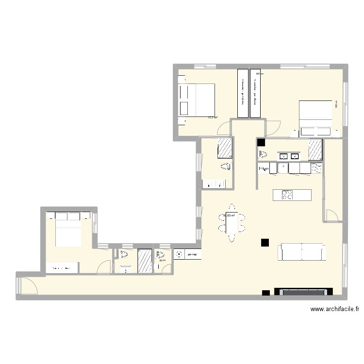 lagasca 27 5º piso 6. Plan de 4 pièces et 124 m2