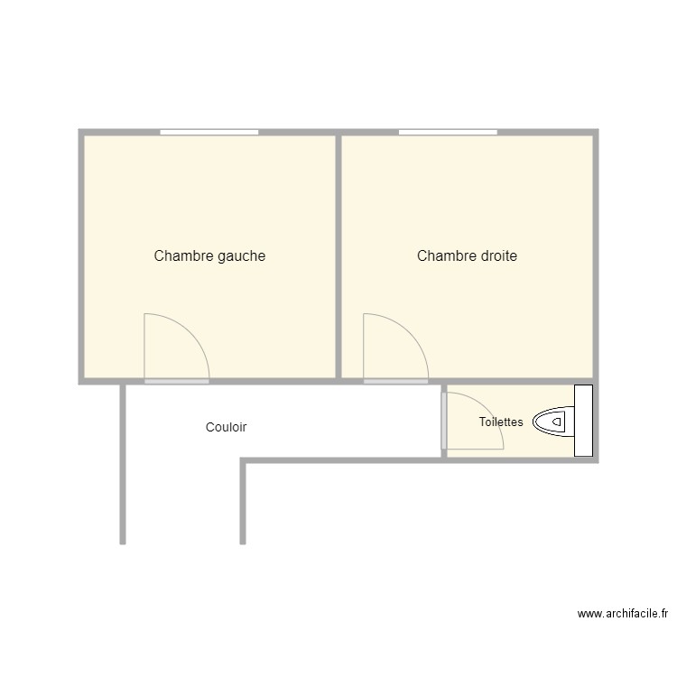 PLan avant travaux Scheubel. Plan de 3 pièces et 20 m2