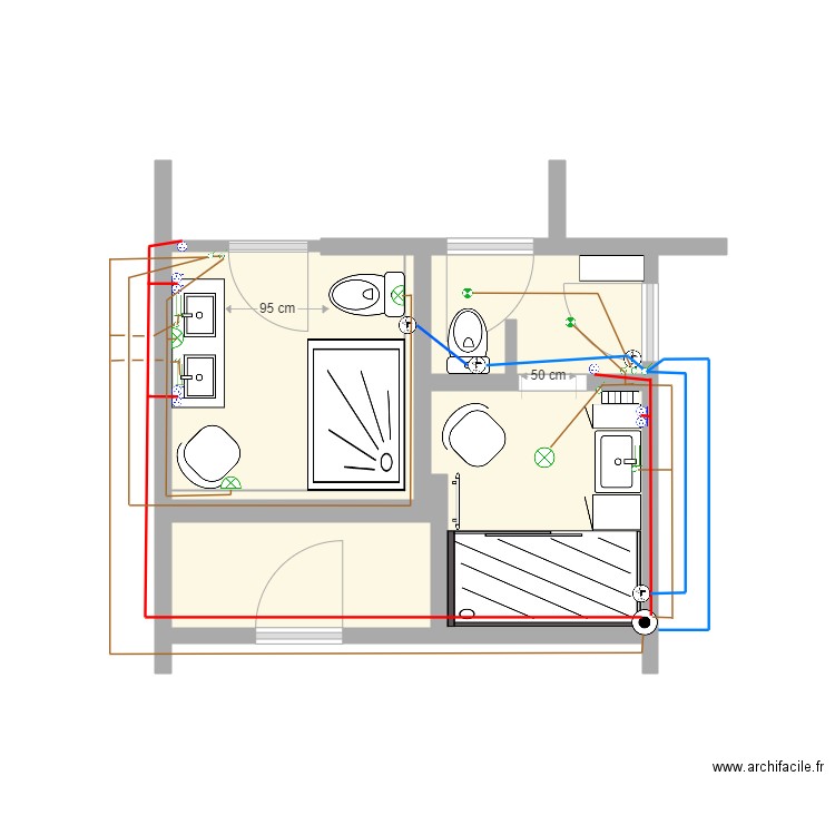 Salle de Bain Clermont electricite VMC permanentes. Plan de 0 pièce et 0 m2