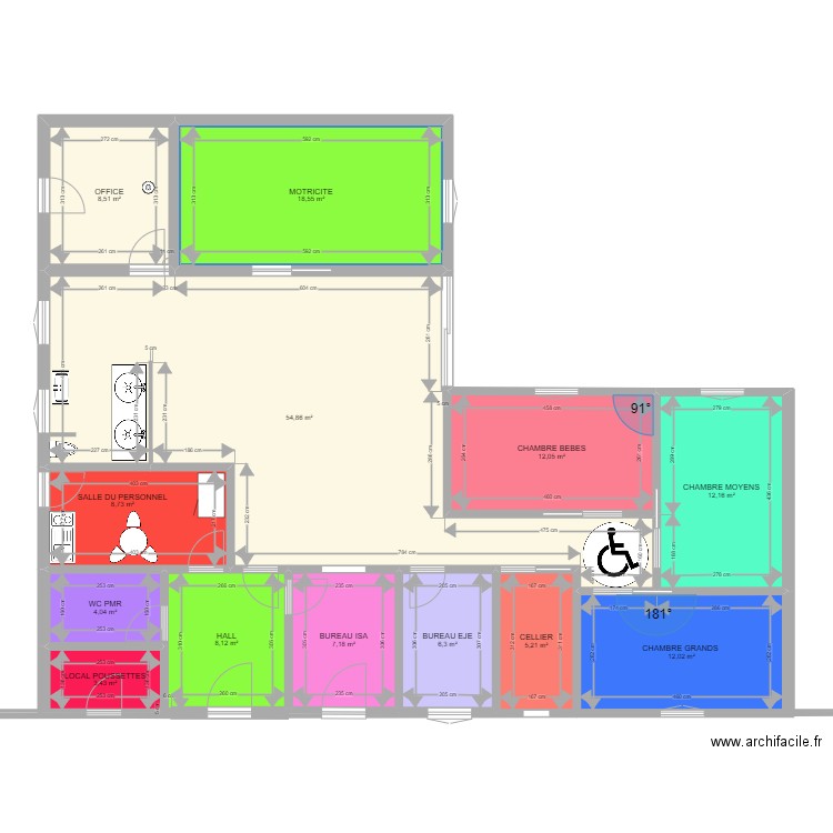 PETIT VERT 3. Plan de 13 pièces et 161 m2