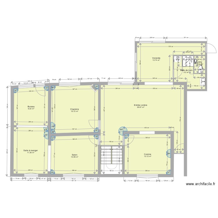 Projet RdC Version v1. Plan de 0 pièce et 0 m2