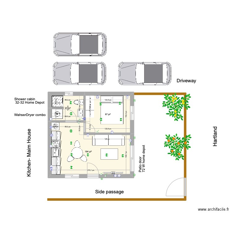 elsy. Plan de 3 pièces et 29 m2