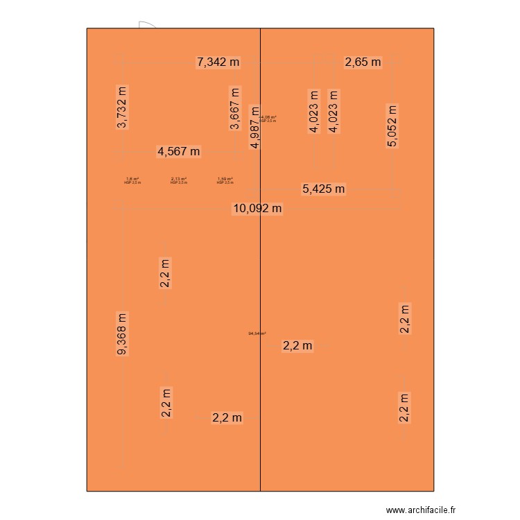 mantasoa. Plan de 5 pièces et 144 m2