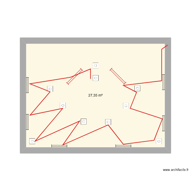 achile. Plan de 1 pièce et 27 m2