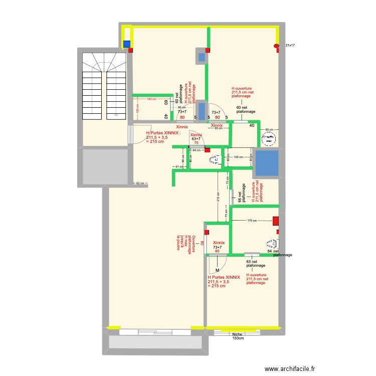 Meerlaan Construction Murs. Plan de 15 pièces et 92 m2