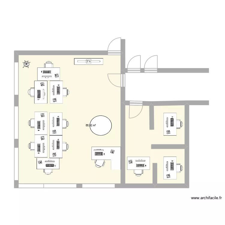 bureau EDI 2. Plan de 1 et 66 m² bureau EDI 2. Plan de 1 et 66 m²