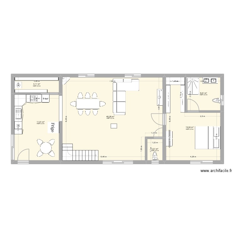 RDC DOURO CALVO. Plan de 6 pièces et 99 m2