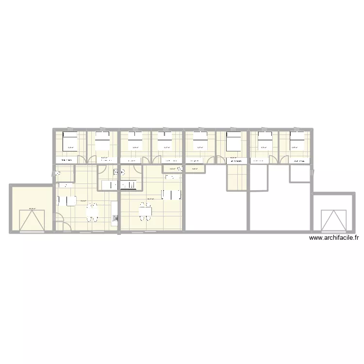 plan2. Plan de 13  et 174 m²