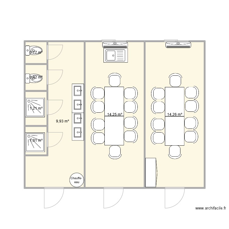 FARJOT CONSRUCTION CHANTIER AMPLEPUIS. Plan de 7 pièces et 42 m2
